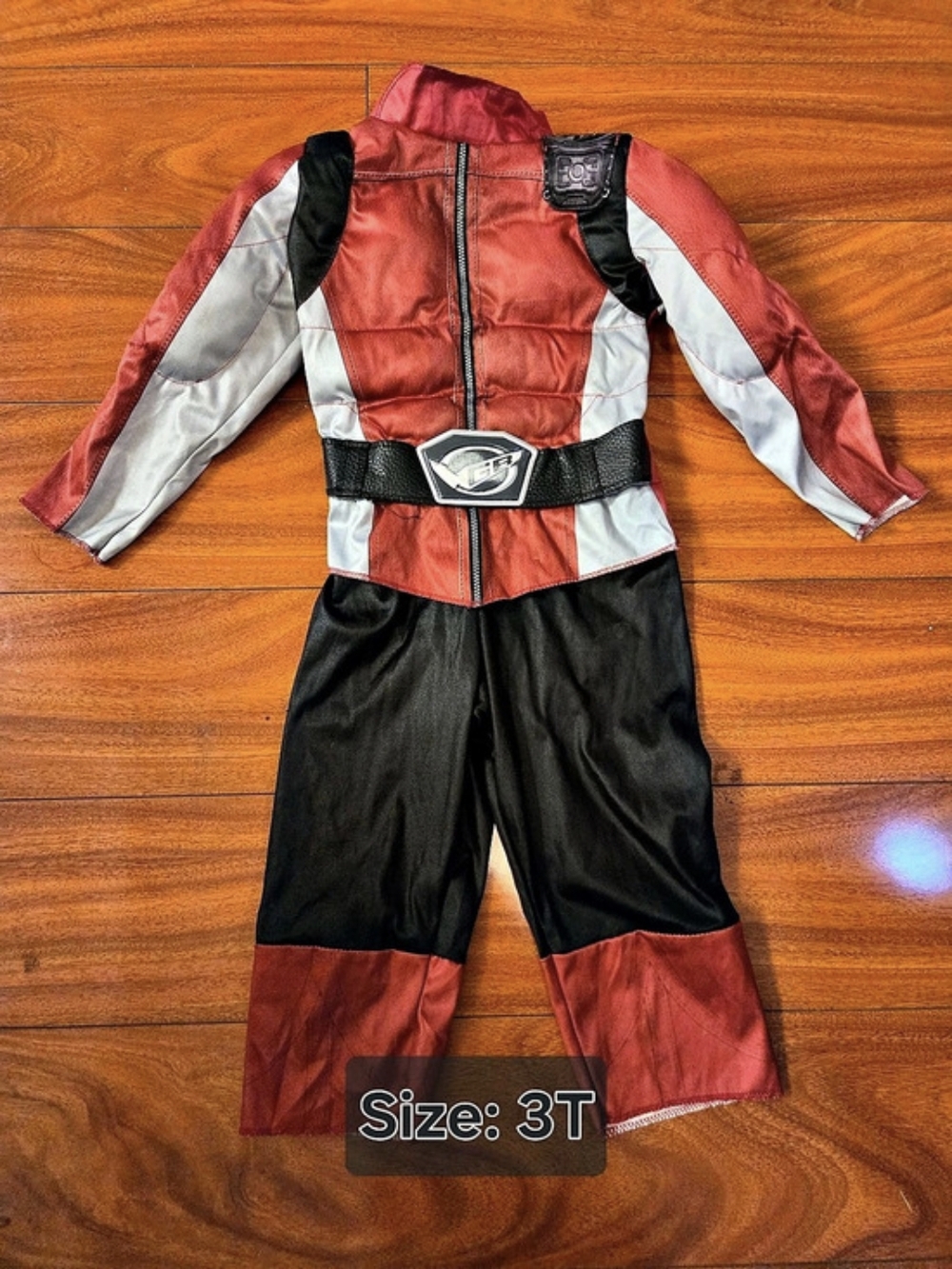 Power Rangers RPM Red Ranger Muscle Costume Red & Black Size 3T